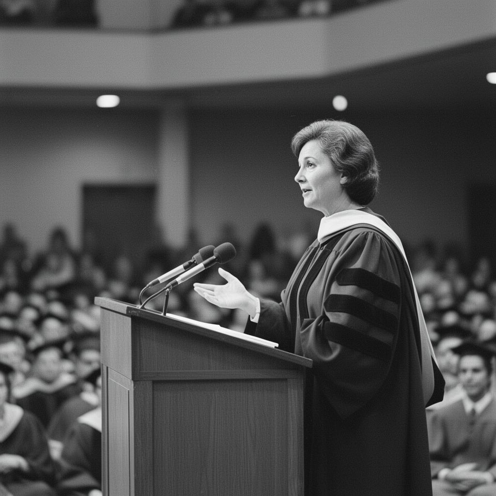 Delivering a commencement address